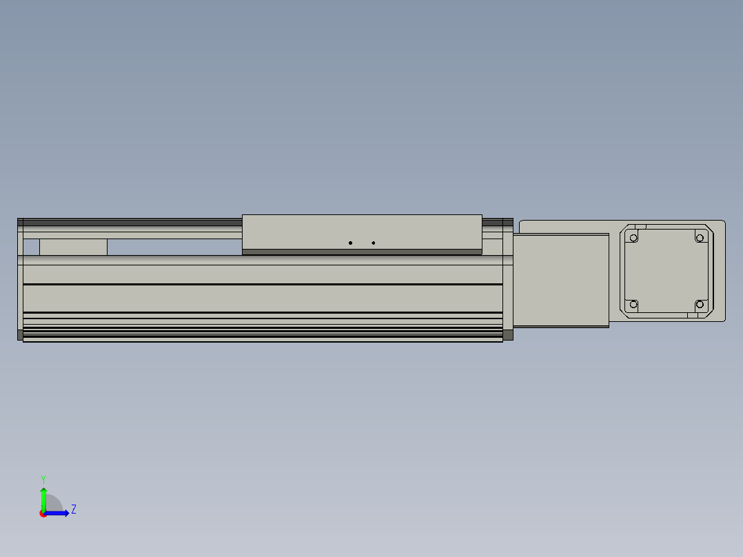 直线模组LHB21-L40-S100-BR设计图纸左视图