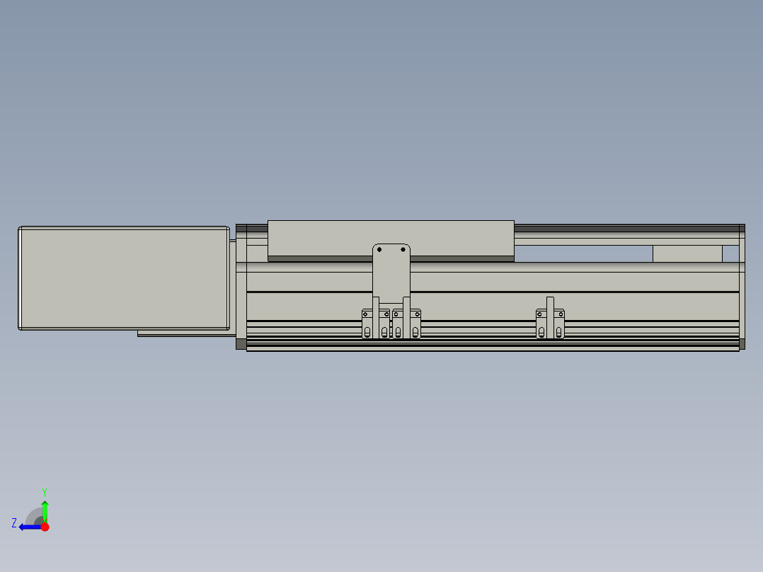 直线模组LHB21-L40-S100-BR设计图纸右视图