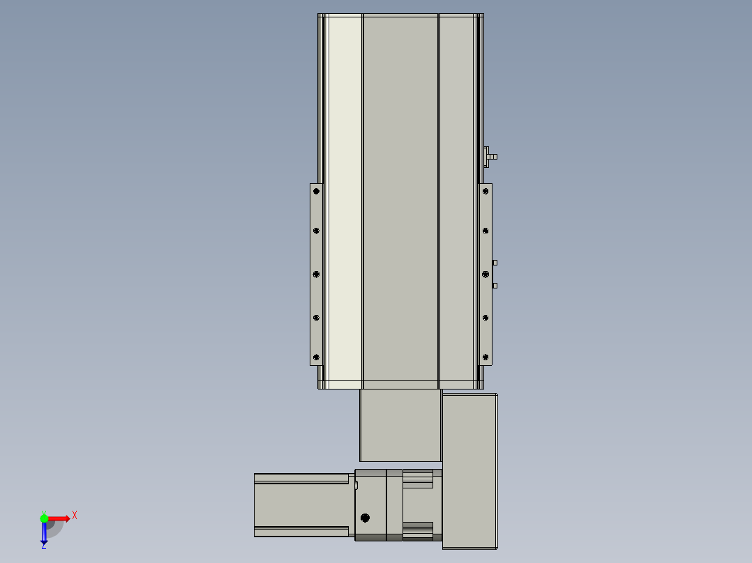 直线模组LHB21-L40-S100-BR设计图纸俯视图
