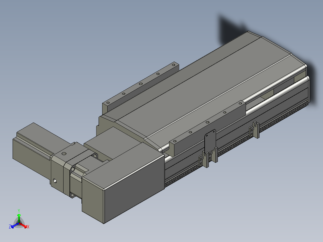 直线模组LHB21-L40-S100-BR设计图纸正等轴测图