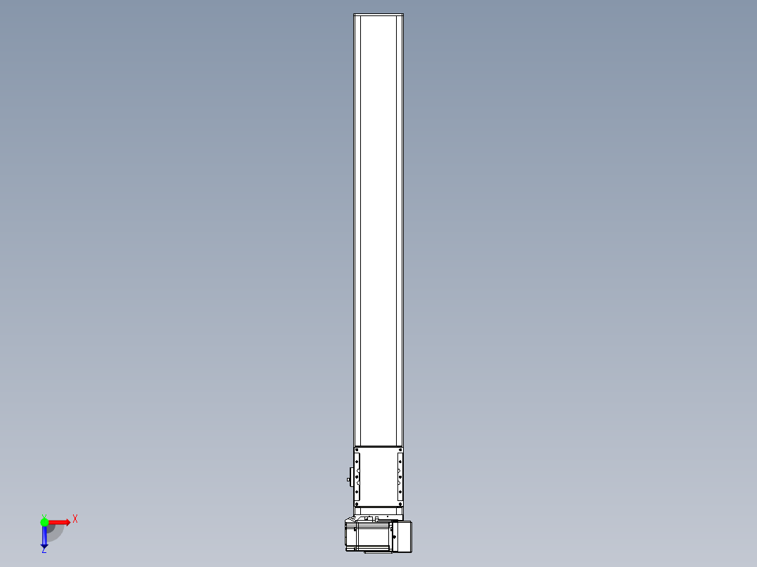 同步带全封闭直线模组TPA-HCB-105D-90-L850-RU-Y-P20-N3俯视图