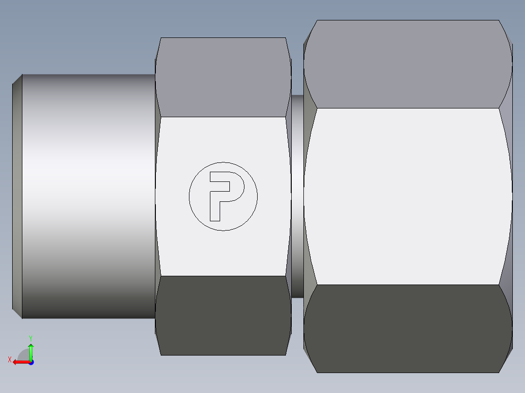 卡套式工业通用硬管接头EO_Distance_piece_adapter_DA16SOMD71后视图