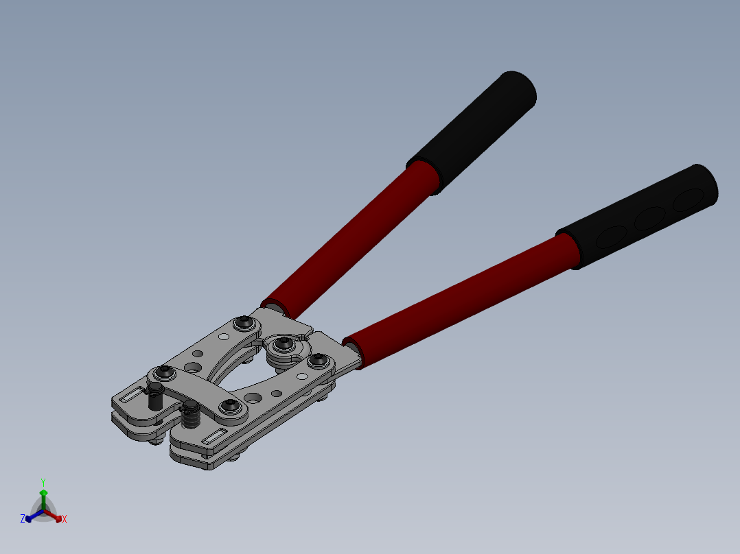 钳子 (4)正等轴测图