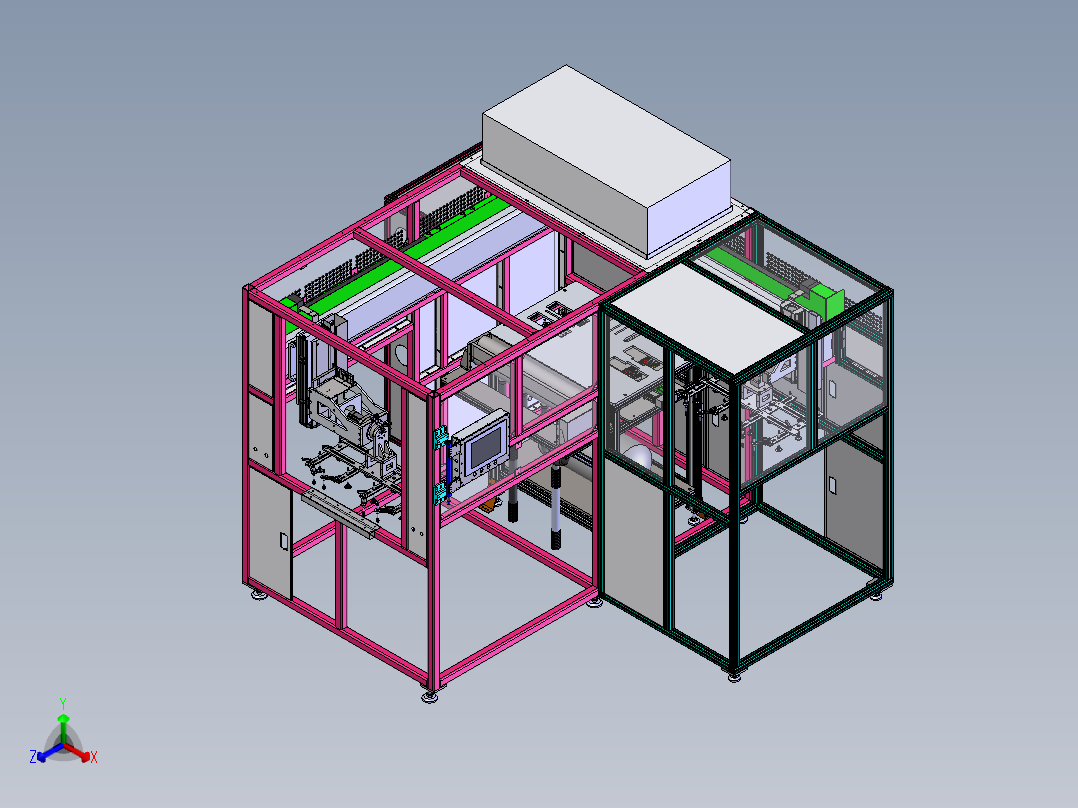 全自动合panel设备正等轴测图