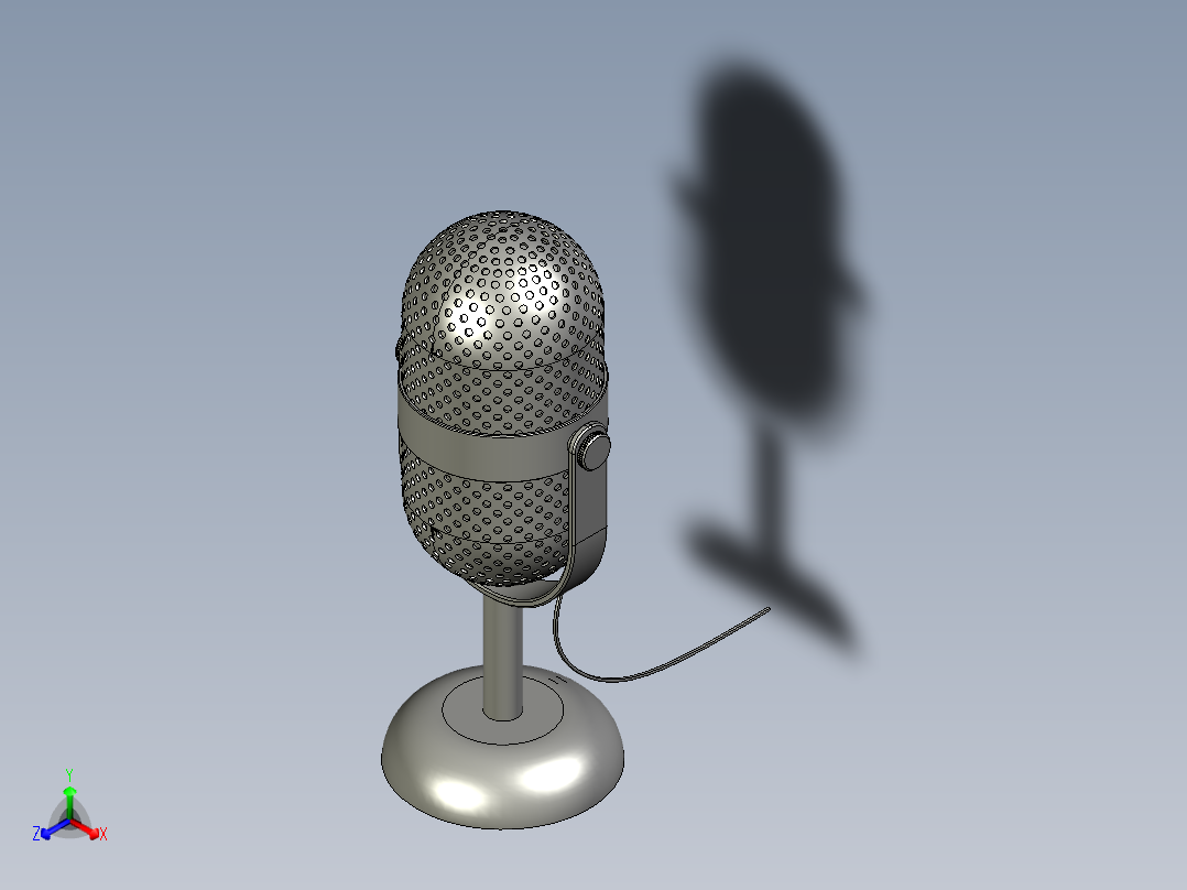 麦克风7正等轴测图