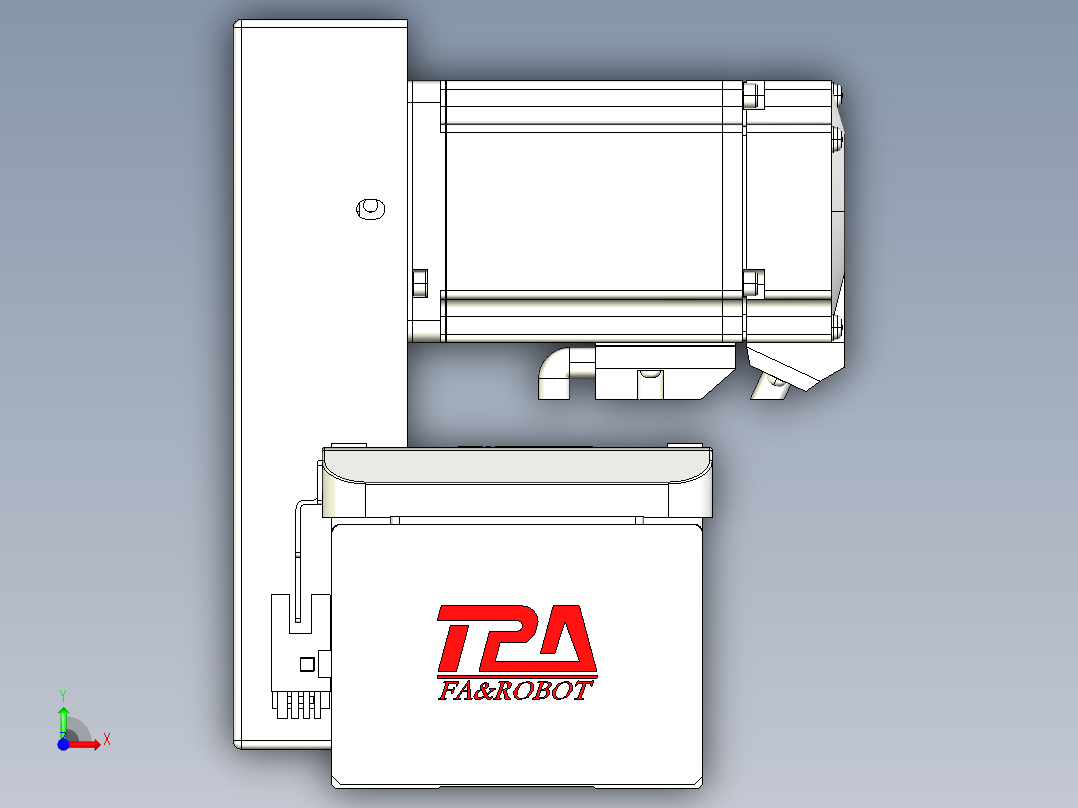 同步带全封闭直线模组TPA-HCB-85D-90-L200-RU-Y-P20-N3前视图