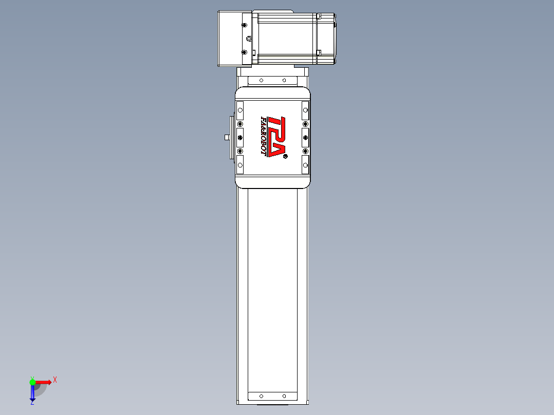 同步带全封闭直线模组TPA-HCB-85D-90-L200-RU-Y-P20-N3俯视图