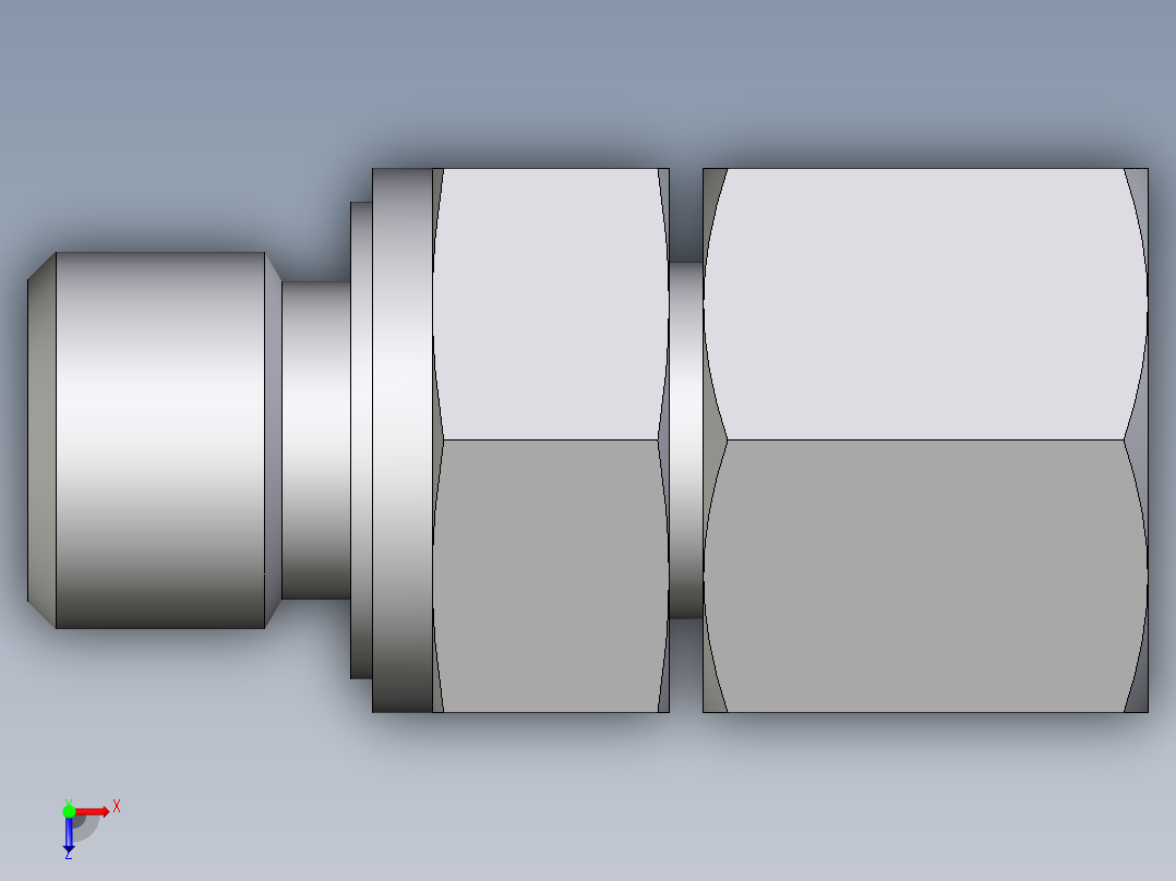 卡套式工业通用硬管接头EO_Swivel_connector_EGE10LREDCF俯视图