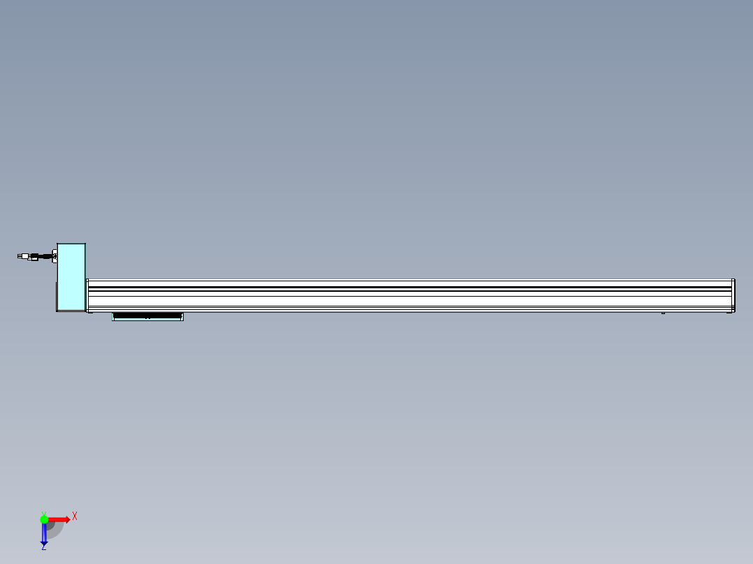 威洛博VBC同步带传动一无尘环境VBC14-L45-S1150-BRD-ZP40-C3俯视图