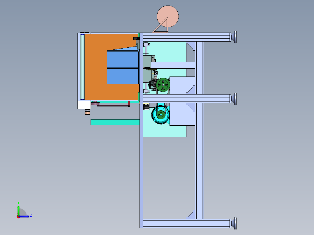 毕业设计 书本打包机（sw16可编辑+说明书）左视图