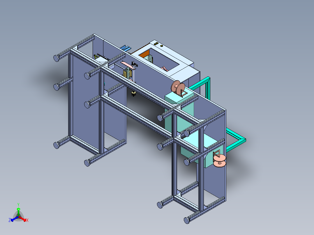 毕业设计 书本打包机（sw16可编辑+说明书）正等轴测图