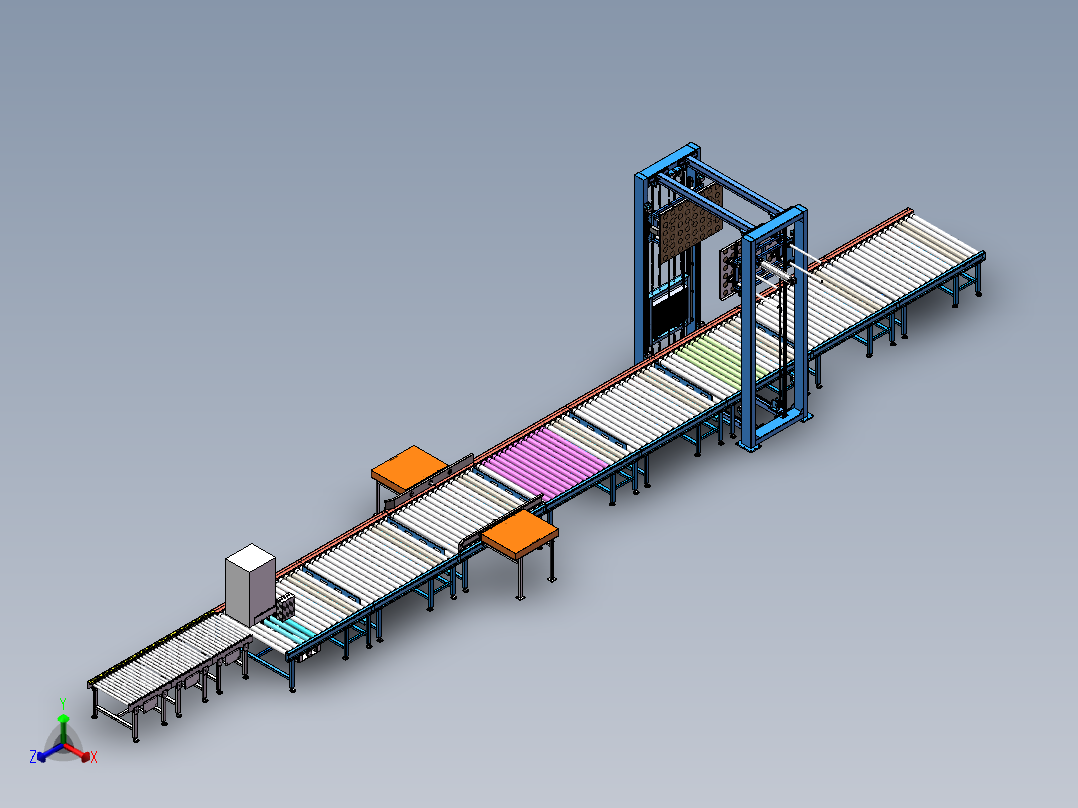 龙门码垛sw18可编辑正等轴测图