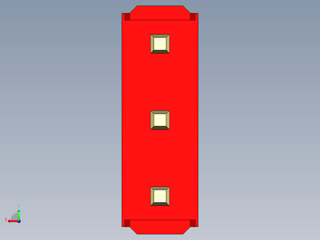 彩色公头100mil（2.54mm）系列-DS1021_red_3x01p_100mil_Type19_rev1.0后视图