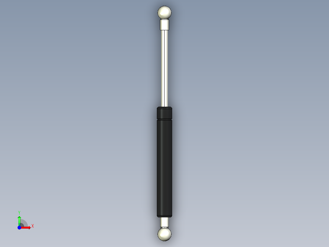 Q气压弹簧B310000052(15KG L260 和尚頭)前视图