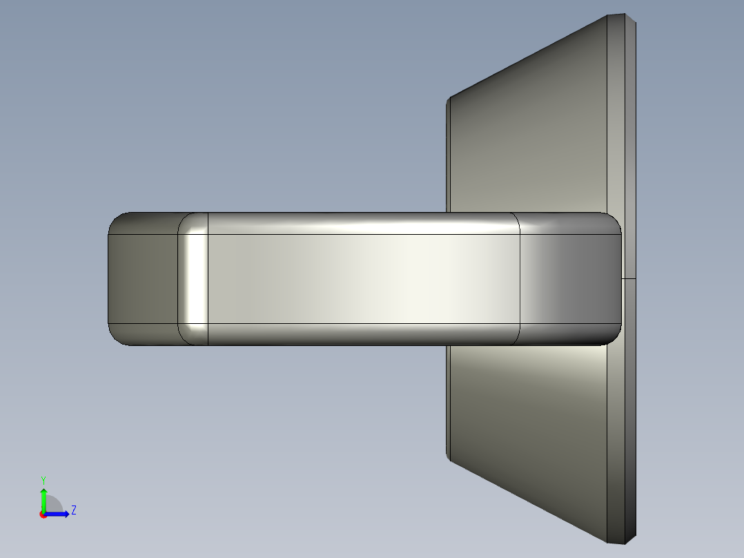 蝶形螺母-WING NUT M8 x 1.25mm Thread.STEP左视图