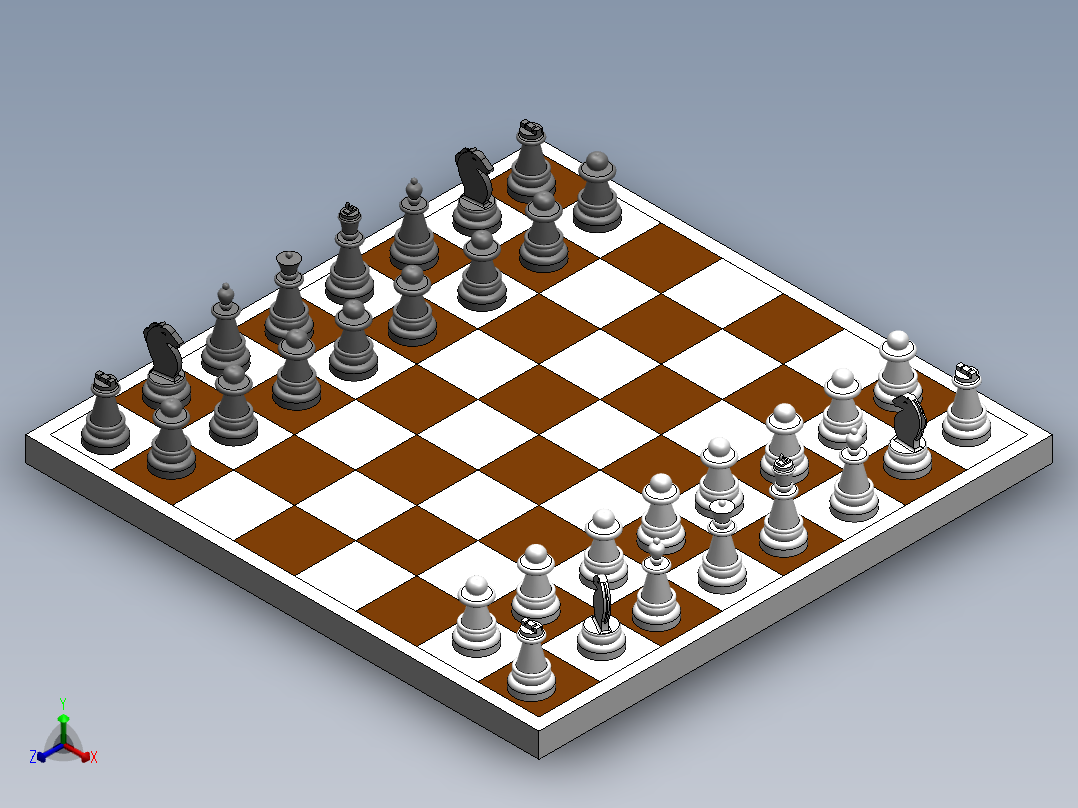 象棋8正等轴测图