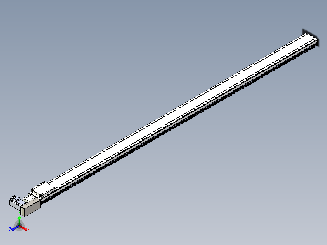 同步带全封闭直线模组TPA-HCB-105D-90-L2400-MR-Y-P20-N3正等轴测图