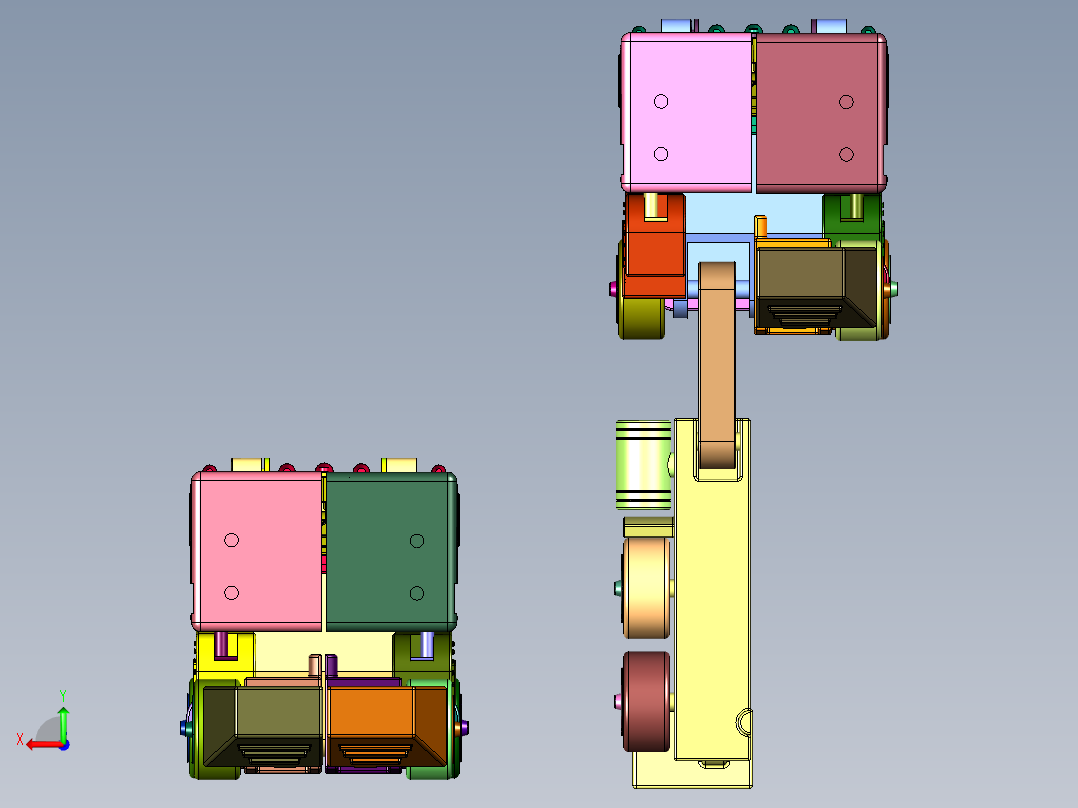 大卡车擎天柱机器人玩具后视图