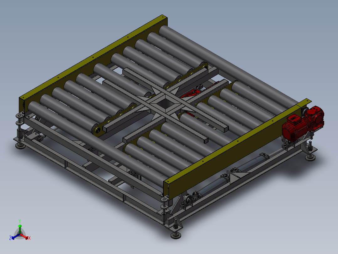小型输送机正等轴测图