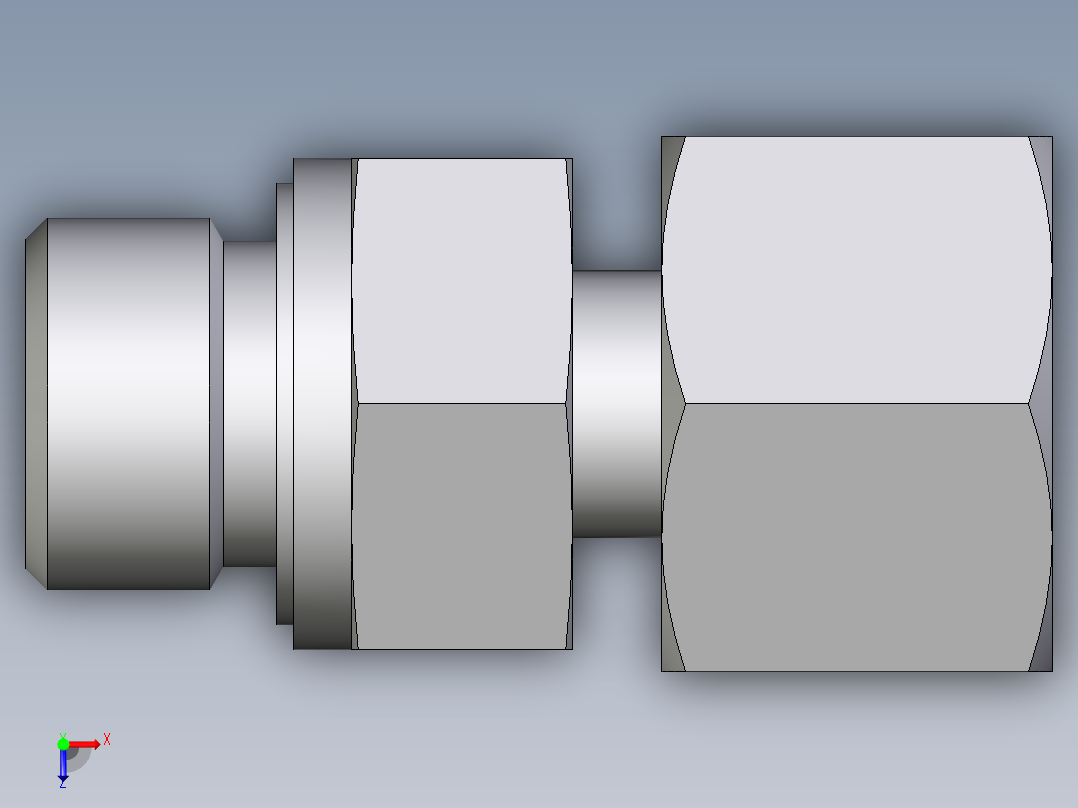 卡套式工业通用硬管接头EO_Standpipe_connector_EVGE12SREDCF俯视图