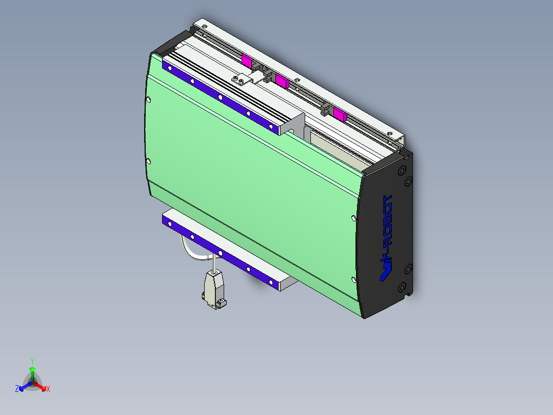 威洛博VL系列直线电机模组-VL22H3-S100正等轴测图