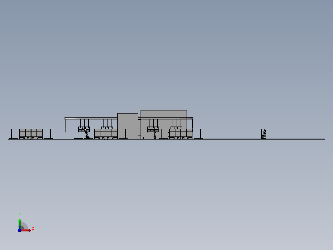 下料、焊接、喷漆 车间布局前视图