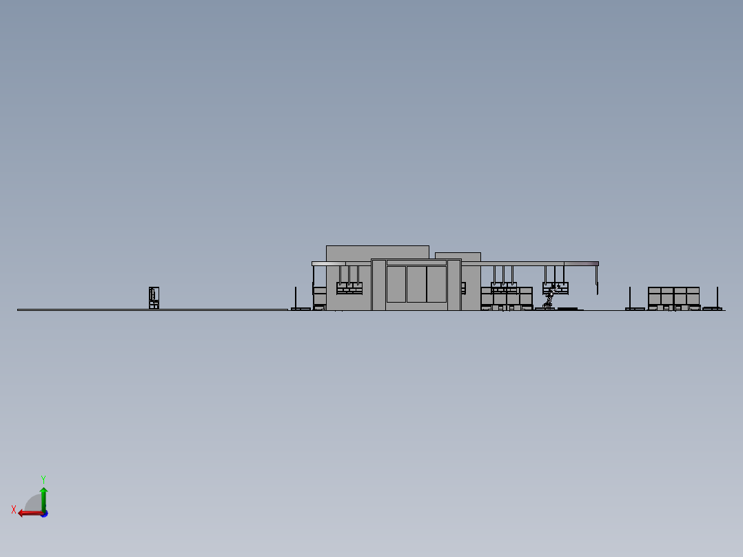 下料、焊接、喷漆 车间布局后视图