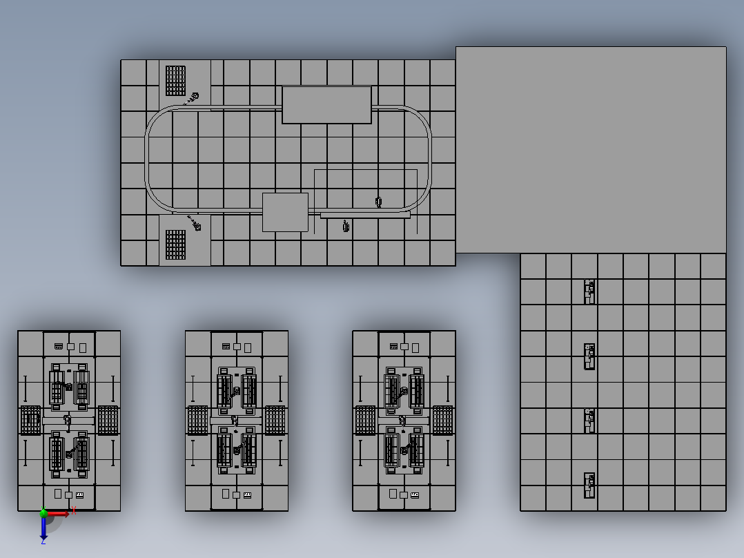 下料、焊接、喷漆 车间布局俯视图