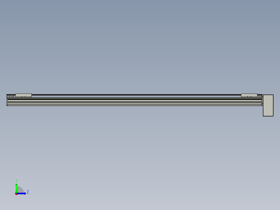 直线模组WG-LHB12-S1500-LD设计图纸左视图