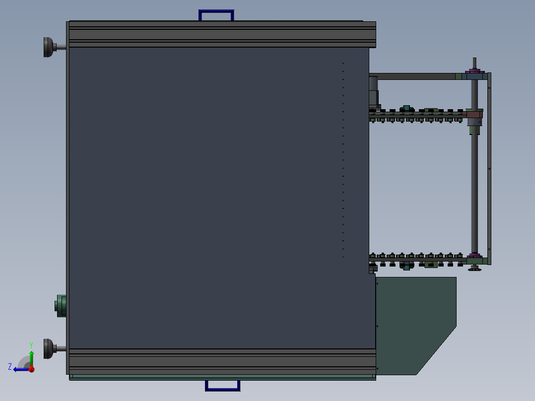 PCB板叠板机3D图纸 H804右视图
