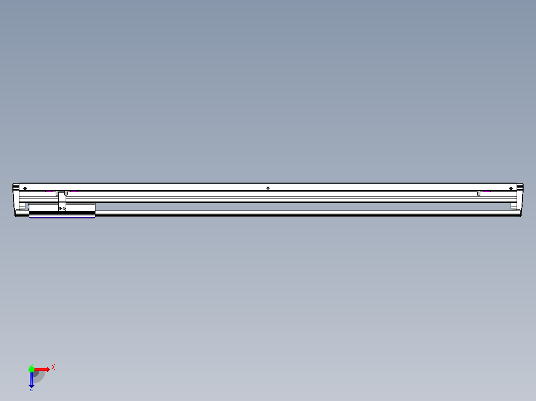 威洛博VL系列直线电机模组-VL14S2-S1000俯视图
