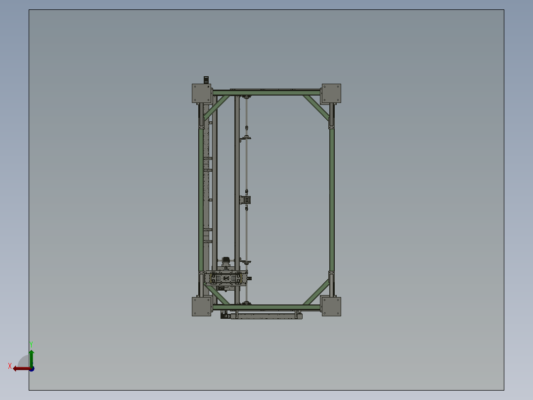 大型抓取桁架可调节间距sw22可编辑后视图