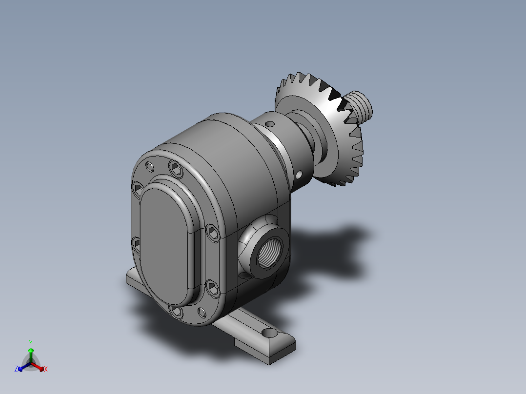 齿轮泵（sw11+爆炸图）正等轴测图