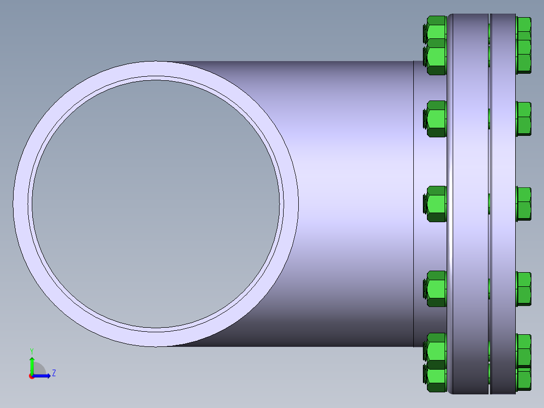 [PVC] 访问三通Access Tee左视图