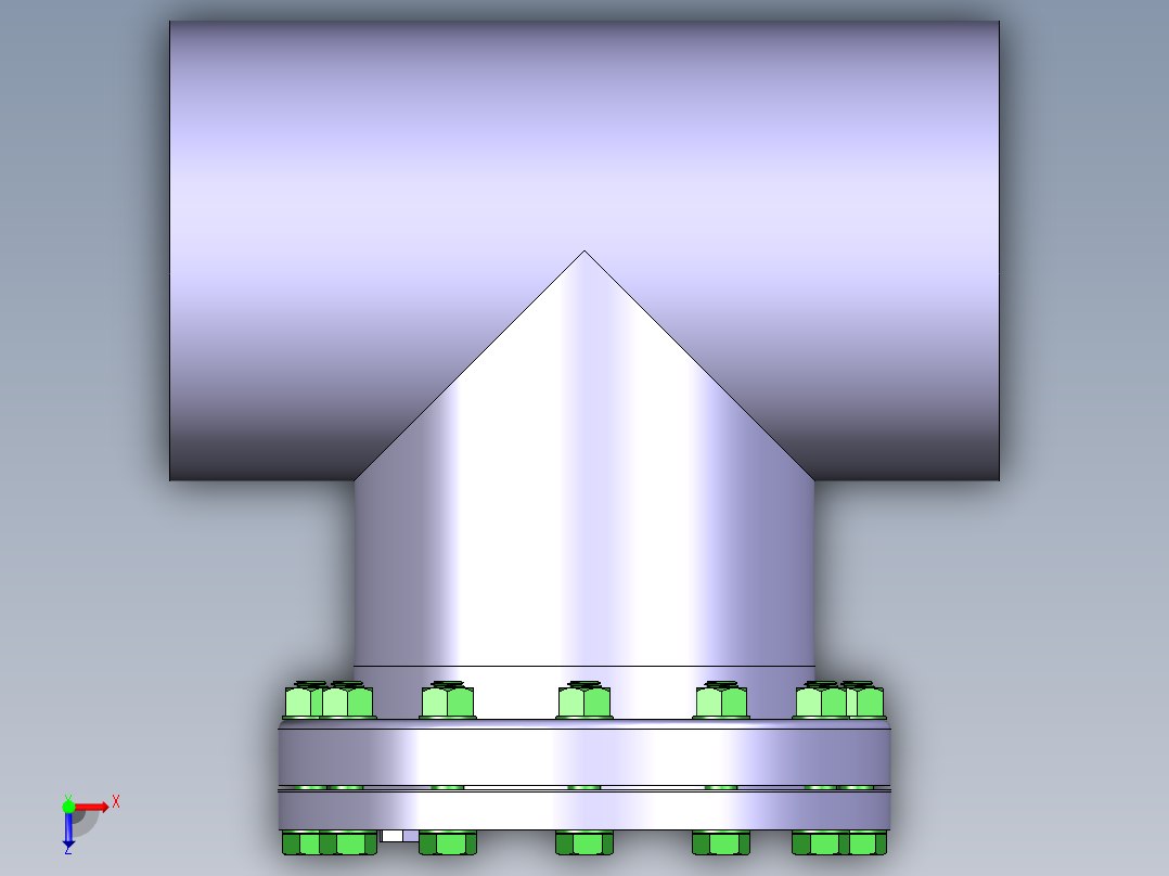 [PVC] 访问三通Access Tee俯视图