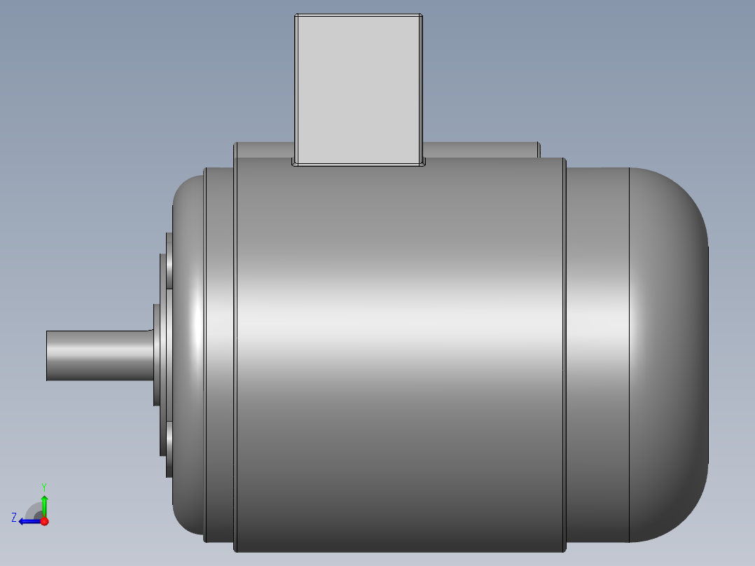 异步电机DJ_YS系列(IP44)_IMB14型_YS-90S-4右视图