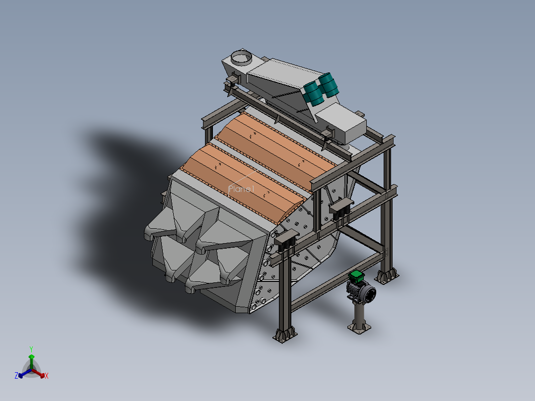 糖分级机正等轴测图