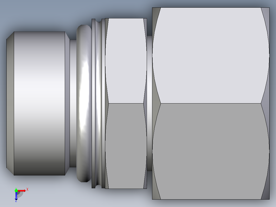 卡套式工业通用硬管接头EO_Swivel_connector_EGEO22LM27x2CF俯视图