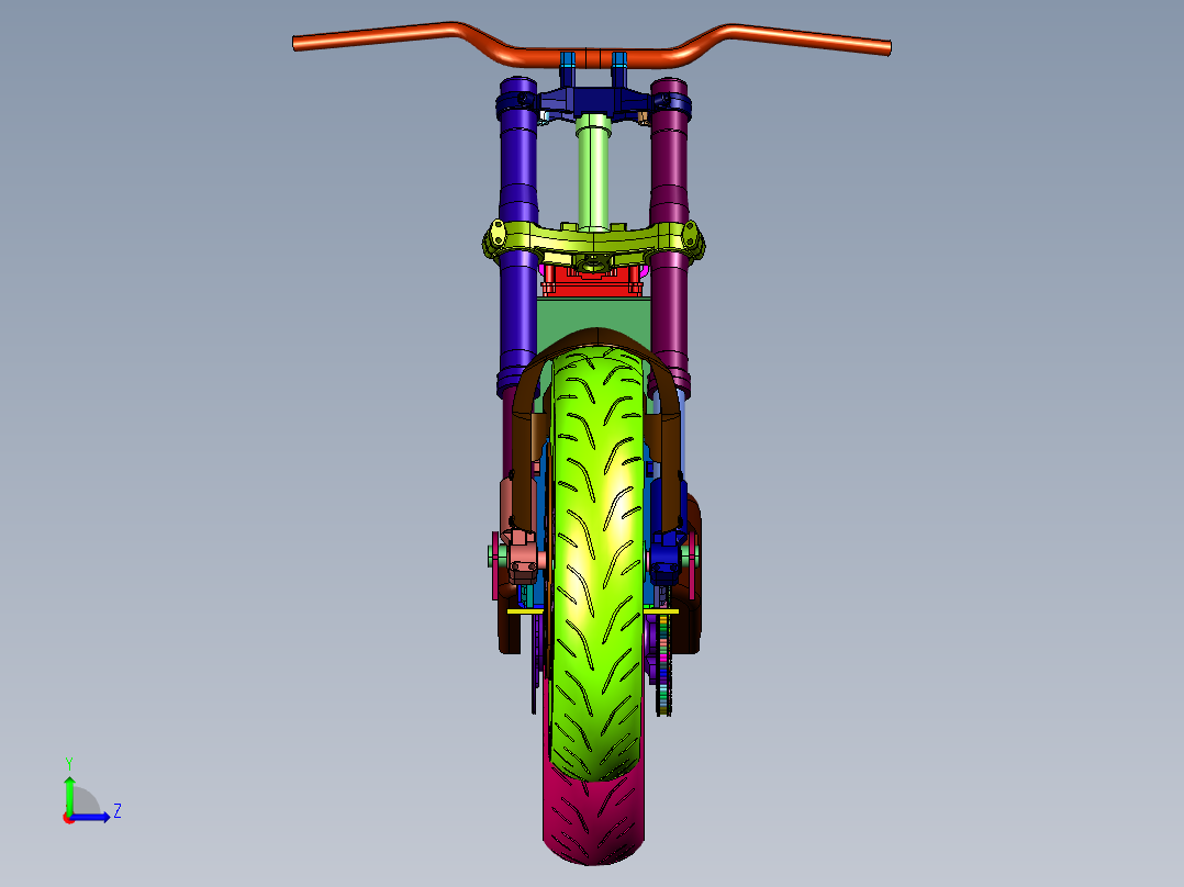 通勤越野电动两轮轻便摩托车左视图