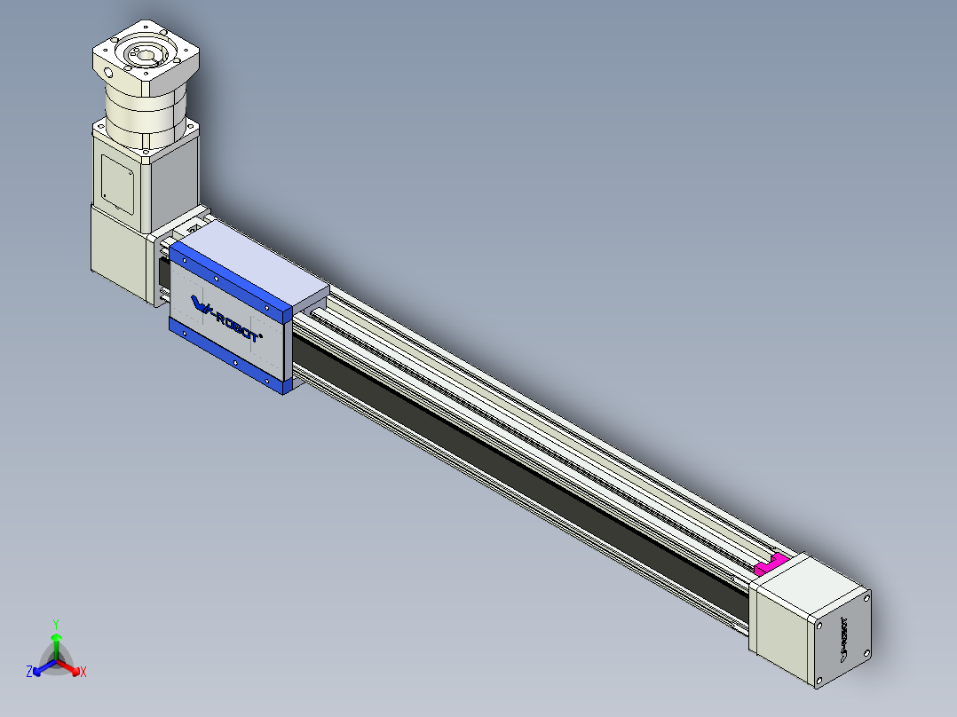 威洛博LB.GB同步带传动--欧规系列GB8-L192-S700-BR-P75-K正等轴测图