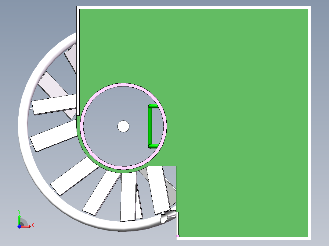 Q153-基于SolidWorks对带旋转电梯的水处理装置设计【三维SolidWorks】前视图