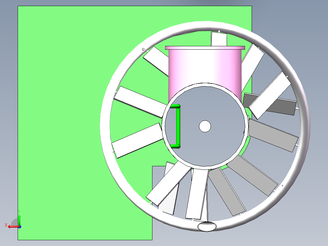 Q153-基于SolidWorks对带旋转电梯的水处理装置设计【三维SolidWorks】后视图