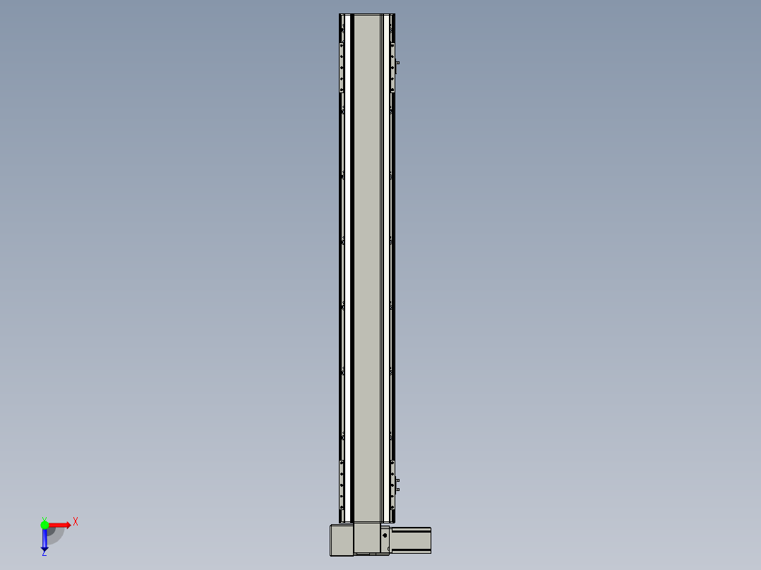 直线模组LHB17-L40-S1250-LD设计图纸俯视图