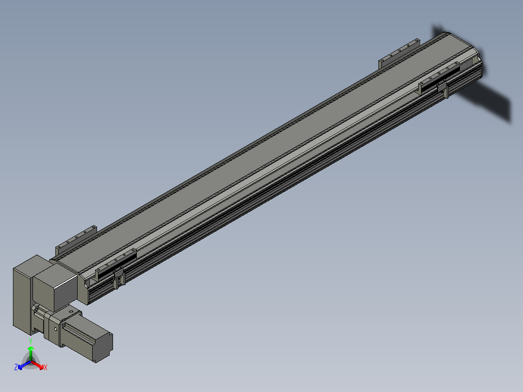 直线模组LHB17-L40-S1250-LD设计图纸正等轴测图