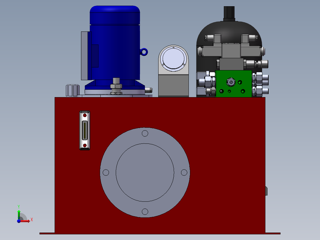 分解机液压站前视图