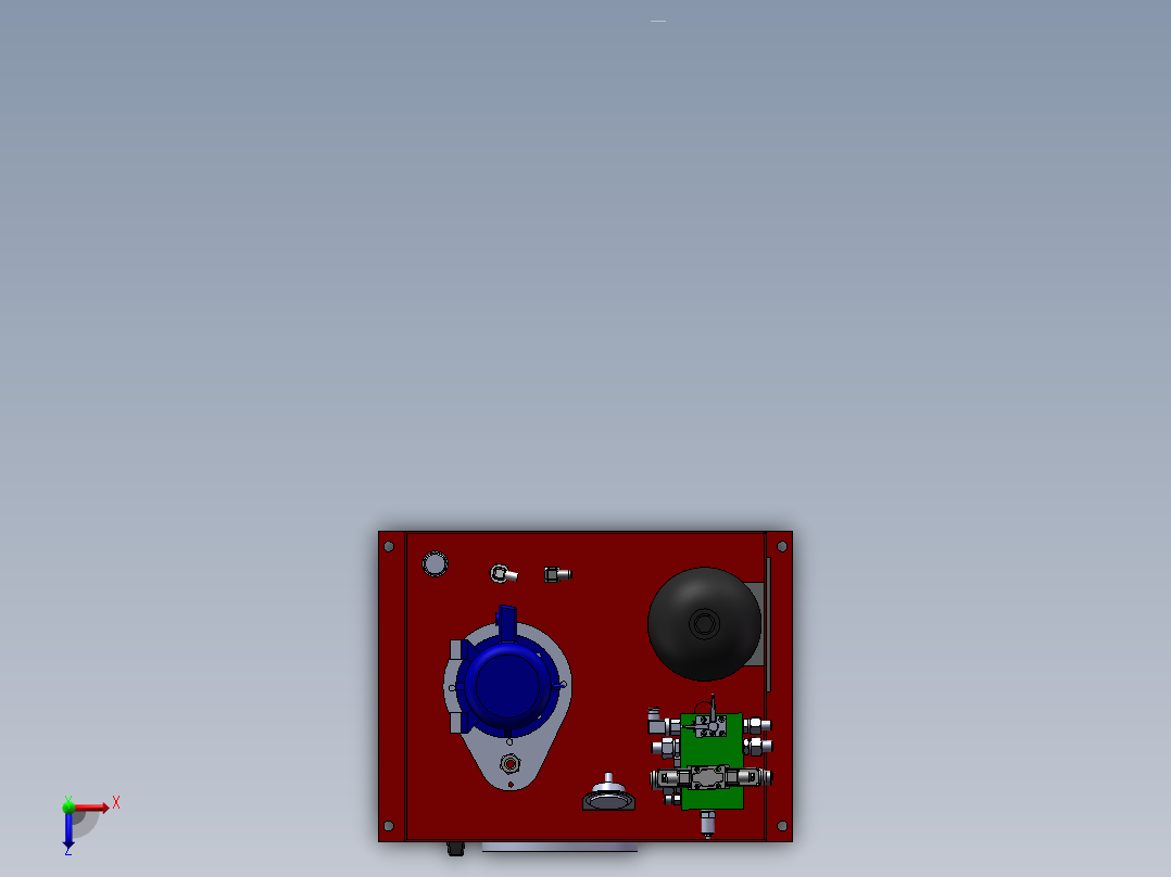 分解机液压站俯视图