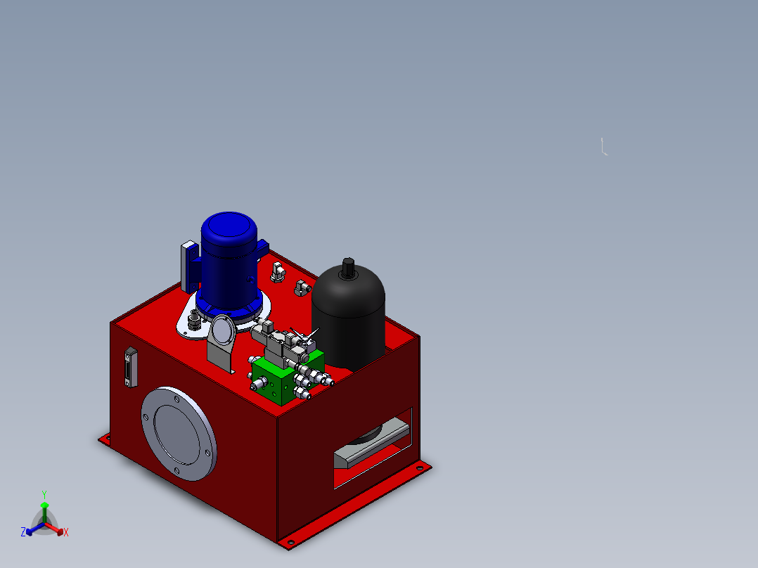 分解机液压站正等轴测图