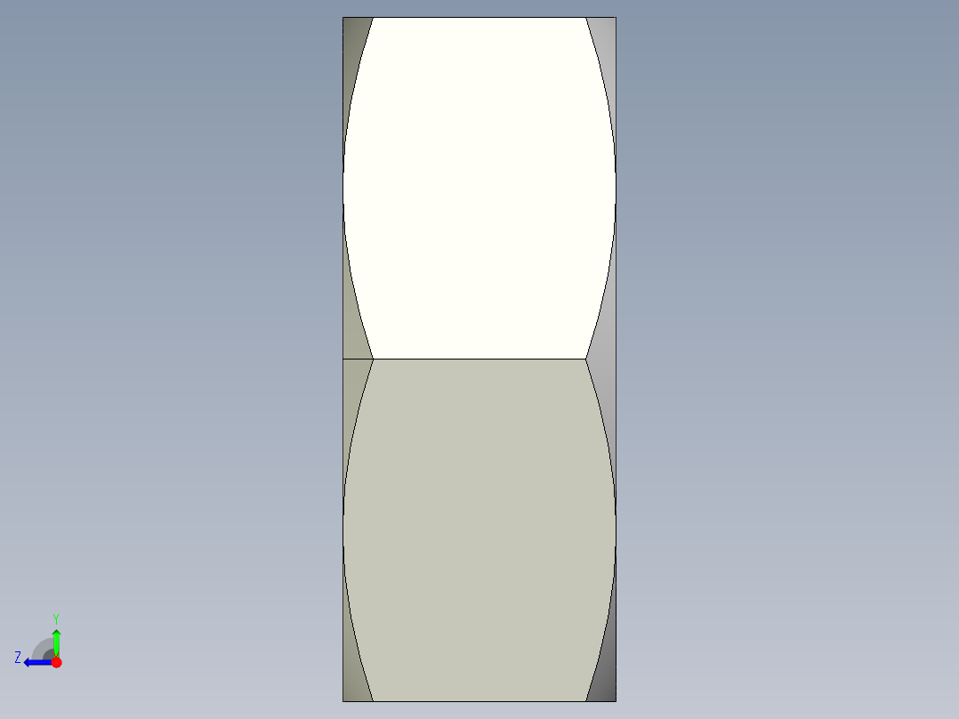 DIN 934 螺母-M2.5 Nut.STEP右视图