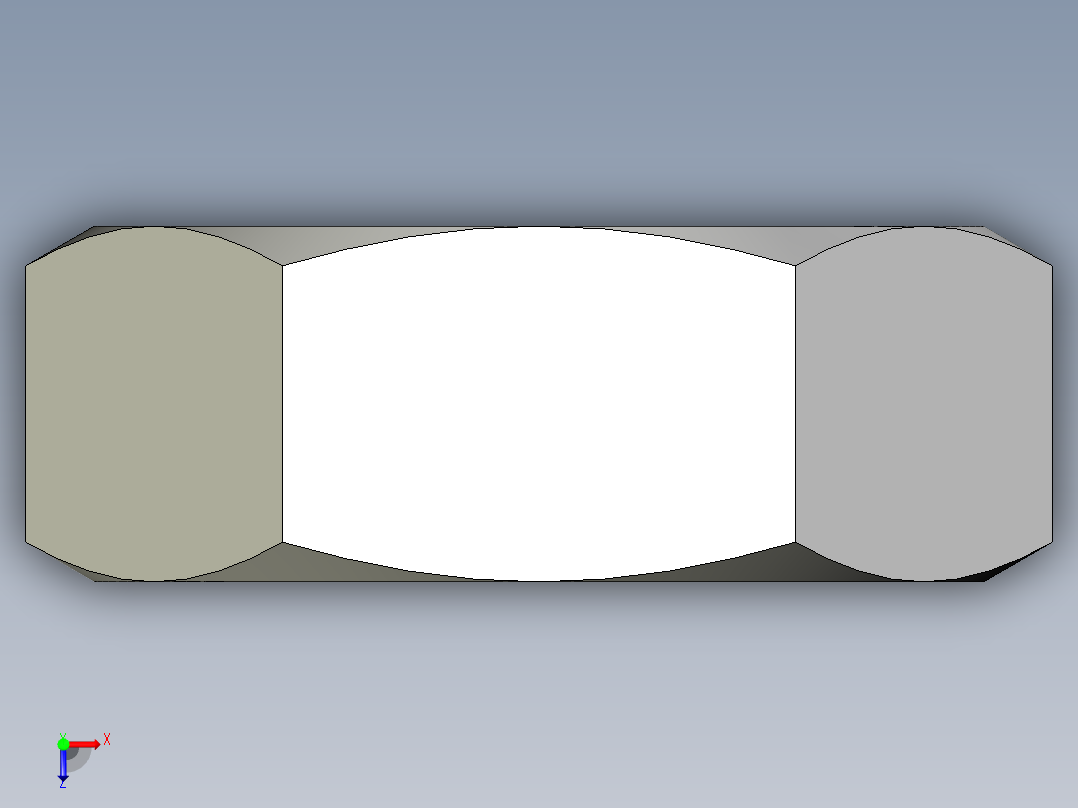 DIN 934 螺母-M2.5 Nut.STEP俯视图