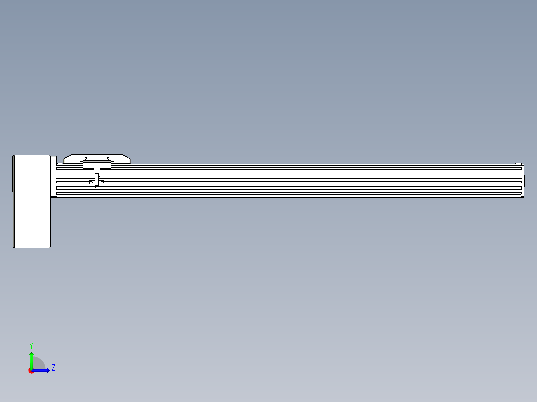 同步带全封闭直线模组TPA-HCB-85D-90-L650-RP-Y-P20-N3左视图
